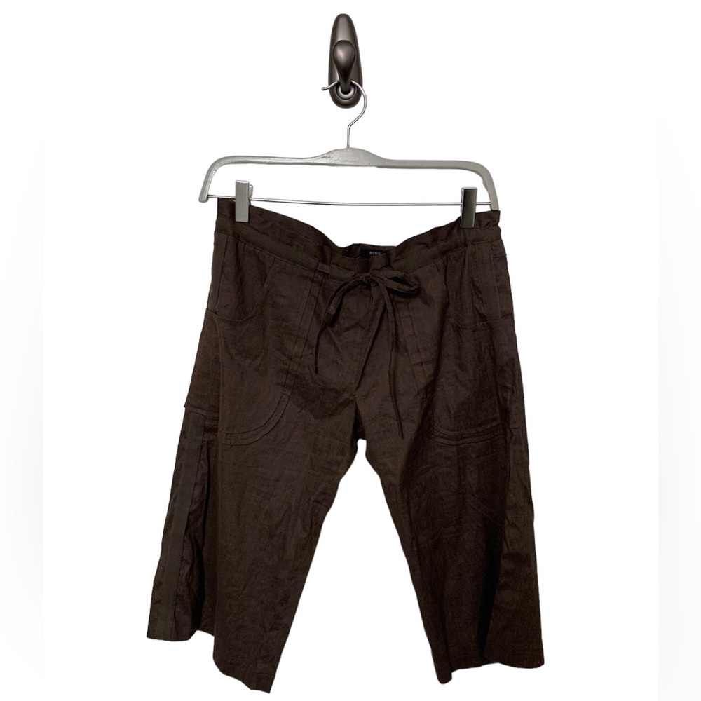 BCBGMaxazria Linen Cropped Trousers